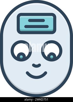 Icon for nickname,forehead Stock Vector