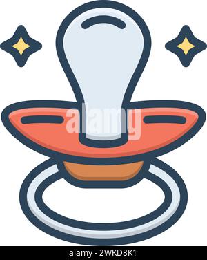 Icon for nipple,pacifier Stock Vector
