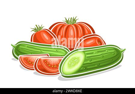 Coloring Page Composition Of Different Vegetables And Fruits Isolated On  White Background Stock Illustration - Download Image Now - iStock