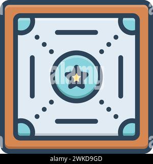 Icon for carrom,carrom board Stock Vector