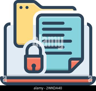 Icon for confidential,secret Stock Vector