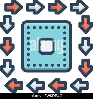 Icon for consistent,regular Stock Vector