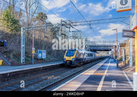 Hampton-in-Arden railway station serves the village of Hampton-in-Arden in the West Midlands of England. It is situated on the West Coast Main Line Stock Photo