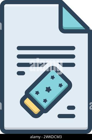 Icon for erase,delete Stock Vector