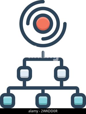 Icon for structure,hierarchical Stock Vector