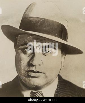 Circa 1931 Al Capone Mug Shot illustration Stock Photo