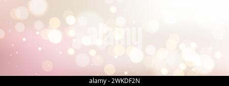 Blurred flower summer lights on soft colorful background. Summer green garden. Pink floral background. Nature, ecology concept. Abstract defocused flo Stock Photo