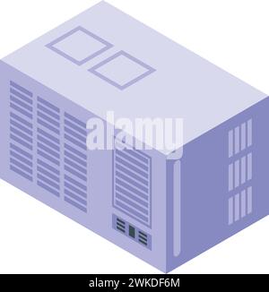 Inverter box icon isometric vector. House power energy. Controller battery Stock Vector