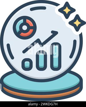 Icon for predictive,analytics Stock Vector