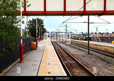 Ilkley town railway station Wharfedale Yorkshire UK Stock Photo