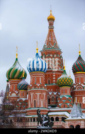 March 03, 2023. Russia Moscow. Red Square. St. Basil's Cathedral. Symbol of Russia. Stock Photo
