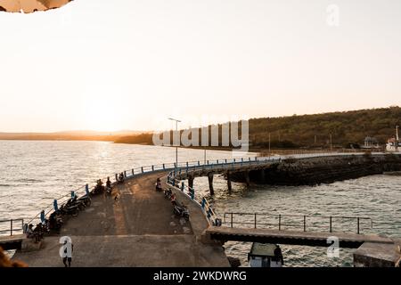 View from the ferry at harbour Semau Island, East Nusa Tenggara, Indonesia Stock Photo