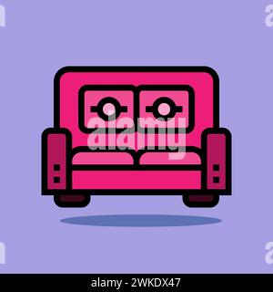 Art illustration symbol icon furniture logo household design sketch hand draw of chair seat Stock Vector