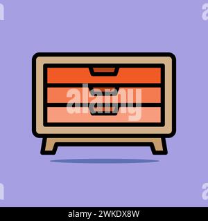 Art illustration symbol icon furniture logo household design sketch hand draw of clothes rack Stock Vector