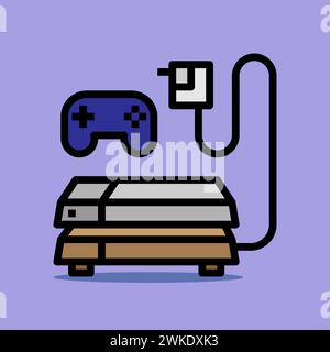 Art illustration symbol icon furniture logo household design sketch hand draw of video game media Stock Vector