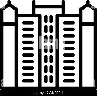 Vienna icon outline vector. City architecture. Historical urban landmark Stock Vector