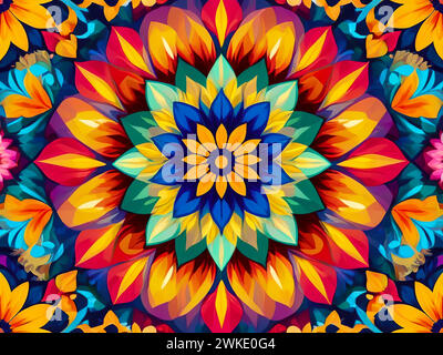 Bloom Floral details: A Tapestry of Hues, a vibrant burst of floral colors. Stock Vector