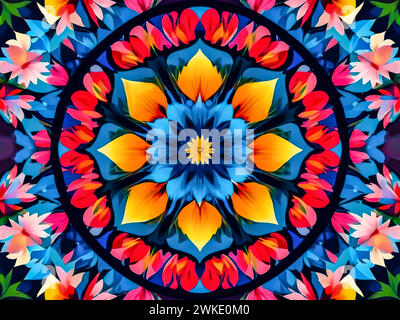 Bloom Floral details: A Tapestry of Hues, a vibrant burst of floral colors. Stock Vector