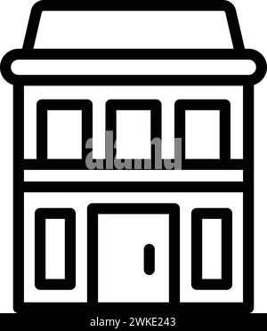 Warsaw marvel destination icon outline vector. Warszawa center city. Historical Poland landmark Stock Vector