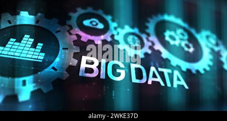 Big data analytics platform, business intelligence and modern technology concept on vitual screen. Stock Photo
