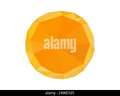 Fruit illustration. Abstract geometric triangle polygon art design vector Stock Vector