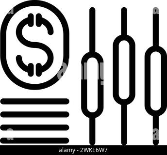 Financial profit boost icon outline vector. Capital enchantment. Monetary positive income Stock Vector