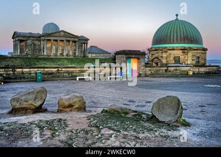 UK, Scotland, Edinburgh, Calton Hill, City Observatory Stock Photo