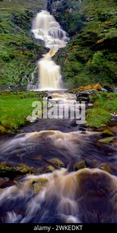 Assaranca Waterfall, Maghera, Ardara, County Donegal, Ireland Stock Photo