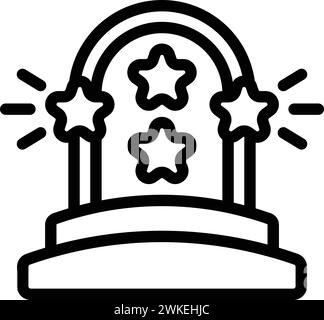 Skills training icon outline vector. Self development program. Professional career progress Stock Vector