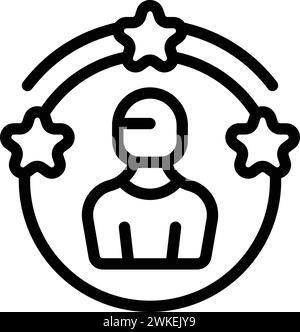 Skills education icon outline vector. Talent mastery enhancement. Aptitude effective enrichment Stock Vector