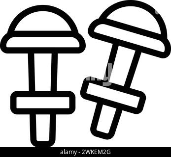 Fashion cufflinks icon outline vector. Shirt studs accessories. Sleeve clothing fasteners Stock Vector