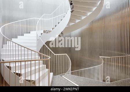 Spiral staircase, Interior of office building, Bizkaia, Zamudio, Basque Country, Spain Stock Photo