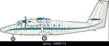 Kanadisches zweimotoriges Buschflugzeug Stock Vector