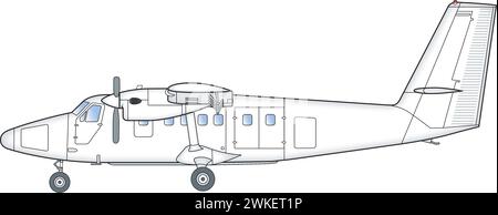 Kanadisches zweimotoriges Buschflugzeug Stock Vector