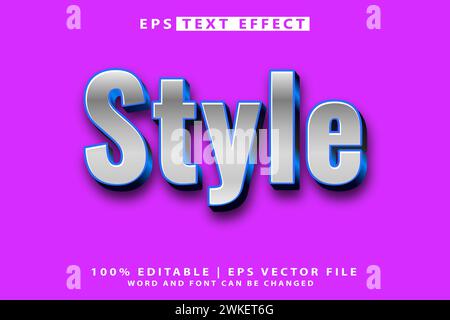 Style editable text effect vector Stock Vector