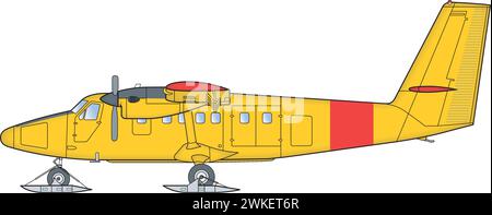 Kanadisches zweimotoriges Buschflugzeug Stock Vector