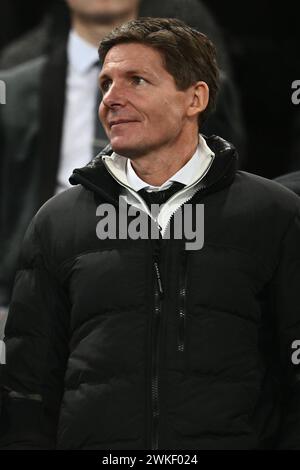 LIVERPOOL, ENGLAND, - FEBRUARY 19: Oliver Glasner, manager of Crystal Palace, during the Premier League match between Everton FC and Crystal Palace at Stock Photo