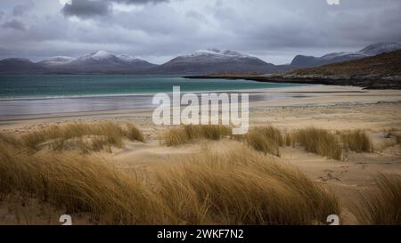 Luskentyre Beach on the Isle of Harris, Scotland Stock Photo