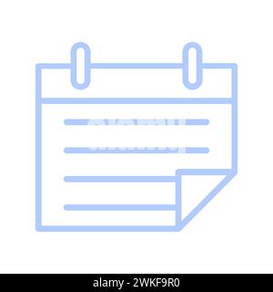 Blue Calendar Line Icon Stock Vector