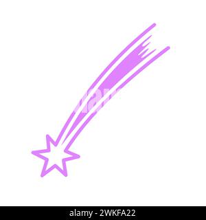 Light Purple Shooting Star Icon Stock Vector