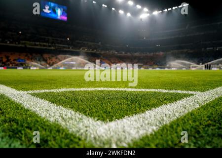 Milano, Italia. 20th Feb, 2024. Foto Spada/LaPresse 20 febbraio 2024 - Milano, Italia - sport, calcio - Fc Inter Vs Atletico Madrid - Champions League 2023/2024 - Stadio San Siro Nella foto: lo stadio February 20, 2024 Milan, Italy - sport, calcio - Fc Inter Vs Atletico Madrid - Champions League 2023/2024 - San Siro Stadium . In the pic : the stadium Credit: LaPresse/Alamy Live News Stock Photo