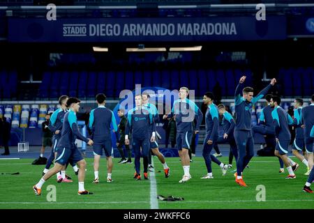 Napoli, Italia. 20th Feb, 2024. Foto Alessandro Garofalo/LaPresse 20 febbraio 2023 Napoli, Italia sport calcio Champions League 2023/2024 - stadio Diego Armando Maradona allenamento Barcelona Nella foto: Febraury 20, 2024 Naples, Italy sport soccer - Champions League 2023/2024 - Diego Armando Maradona stadium. Training Barcelona In the pic: Credit: LaPresse/Alamy Live News Stock Photo