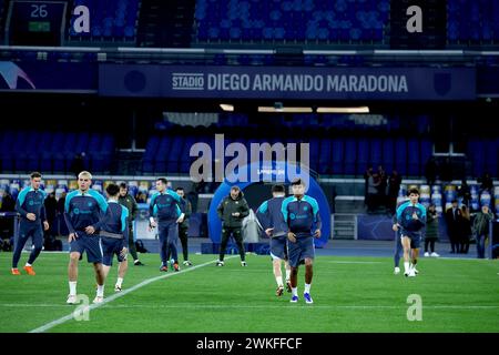 Napoli, Italia. 20th Feb, 2024. Foto Alessandro Garofalo/LaPresse 20 febbraio 2023 Napoli, Italia sport calcio Champions League 2023/2024 - stadio Diego Armando Maradona allenamento Barcelona Nella foto: Febraury 20, 2024 Naples, Italy sport soccer - Champions League 2023/2024 - Diego Armando Maradona stadium. Training Barcelona In the pic: Credit: LaPresse/Alamy Live News Stock Photo