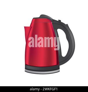 Kitchen kettle stainless steel. vector Stock Vector