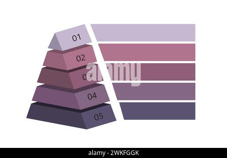 Colorful infographics pyramid. vector illustration Stock Vector