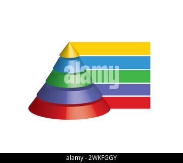 Colorful infographics cone. vector illustration Stock Vector