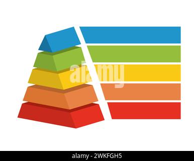 Colorful infographics pyramid. vector illustration Stock Vector