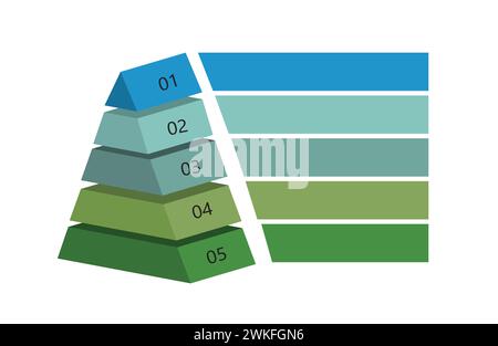 Colorful infographics pyramid. vector illustration Stock Vector