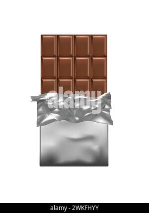 Chocolate bar candy. vector illustration Stock Vector