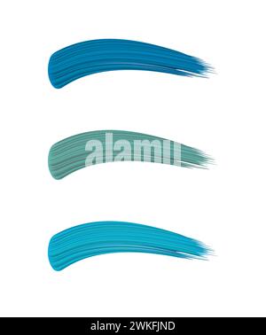 Blue brush strokes in different shades, vector Stock Vector
